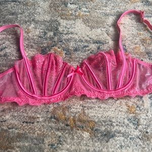 Hot pink shimmery Honey Birdette Natalie bra